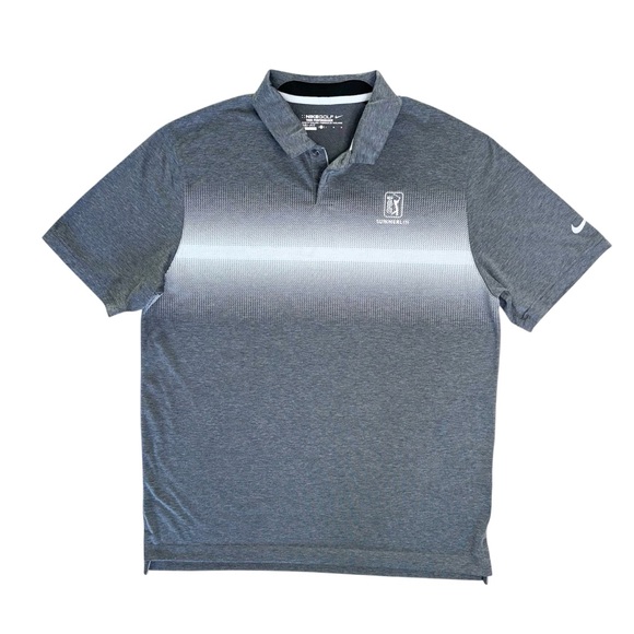 NIKE GOLF TOUR PERFORMANCE Men’s Gray White Short Sleeve Golf Polo Shirt - Picture 1 of 8
